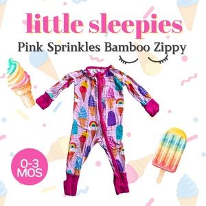Little Sleepies Sold out Pink Sprinkles 0-3 months